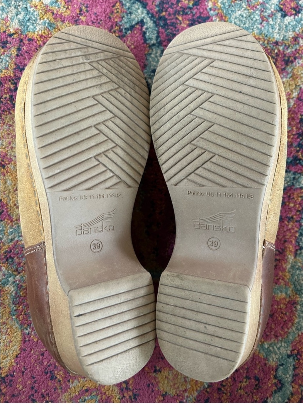 Dansko | Women’s Tan Burnished Suede Leather Brenna Classic Clogs Size 9 - Picture 15 of 16
